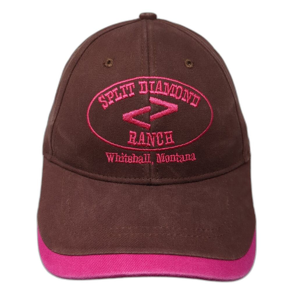 Split Diamond Ranch Strapback Baseball Cap Brown … - image 1